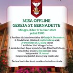 Misa offline Gereja St. Bernadette – Januari 2021